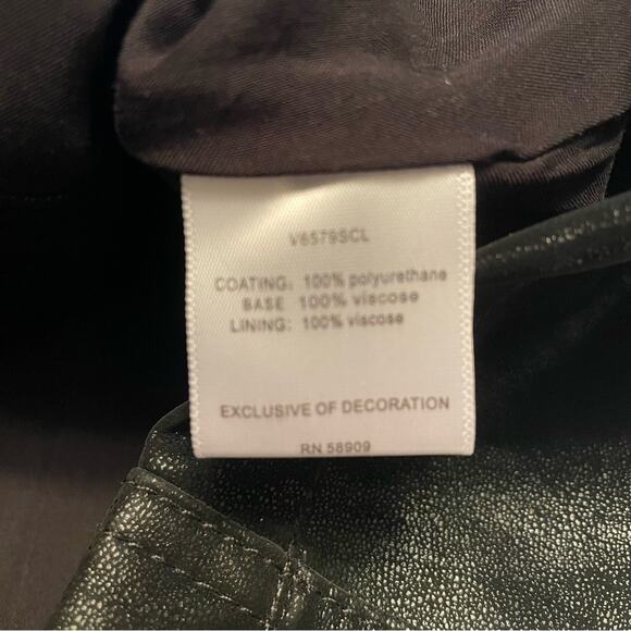 NWT - Faux Wrap Leather/Suede Skirt in Black - Extra Small - Picture 4 of 6